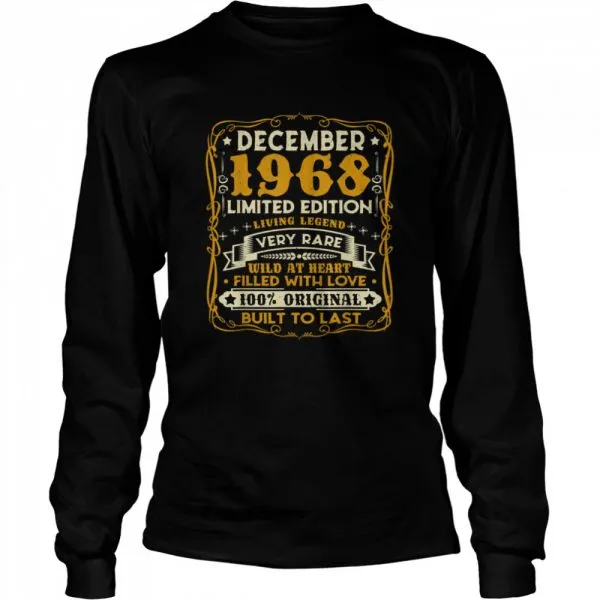 December 1968 Retro 52 Years Old 52nd Birthday shirt - Image 3