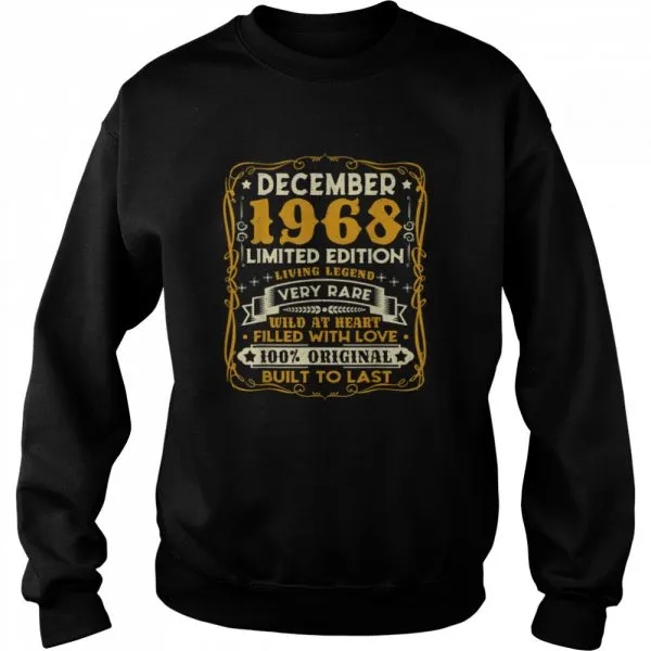 December 1968 Retro 52 Years Old 52nd Birthday shirt - Image 4