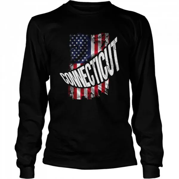 Distressed American Flag Connecticut shirt - Image 3
