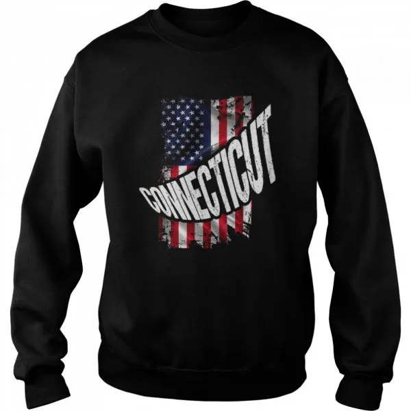 Distressed American Flag Connecticut shirt - Image 4