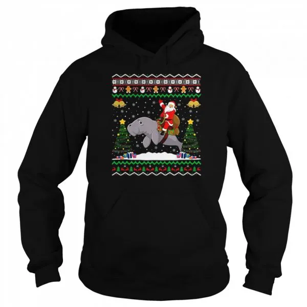 Dolphin Ugly Xmas Gift Santa Riding Dolphin Christmas Classic Mens T-shirt - Image 6
