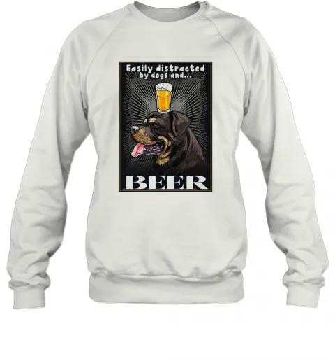 Easily Distracted By Dogs And Beer Vertical Poster T-Shirt Classic Mens T-shirt - Image 5