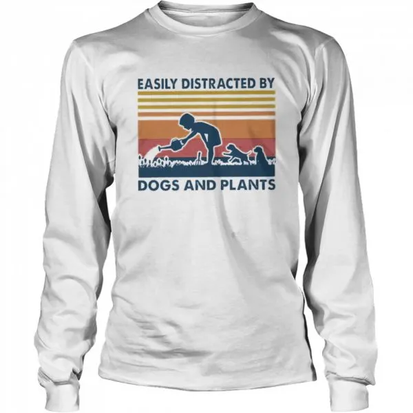 Easily distracted by dogs and plants Vintage shirt - Image 3