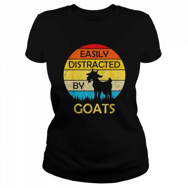 Easily distracted by goats vintage shirt - Image 2