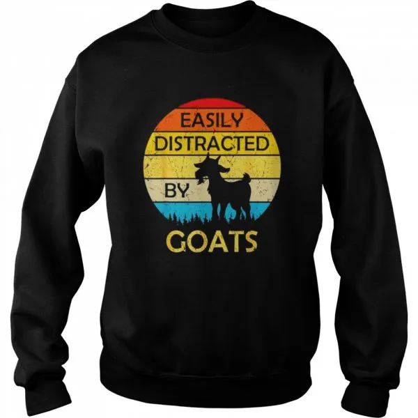 Easily distracted by goats vintage shirt - Image 4