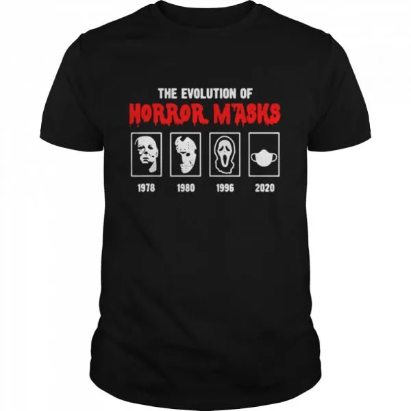 Evolution Of Horror Masks Halloween 2020 Classic Mens T-shirt - Image 2