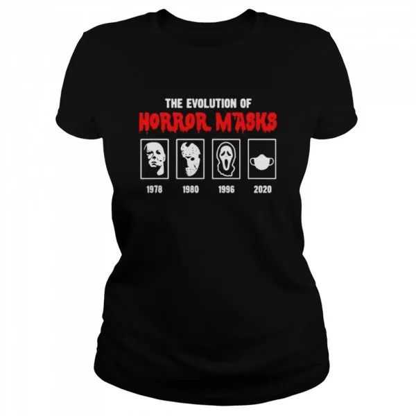 Evolution Of Horror Masks Halloween 2020 Classic Mens T-shirt - Image 3