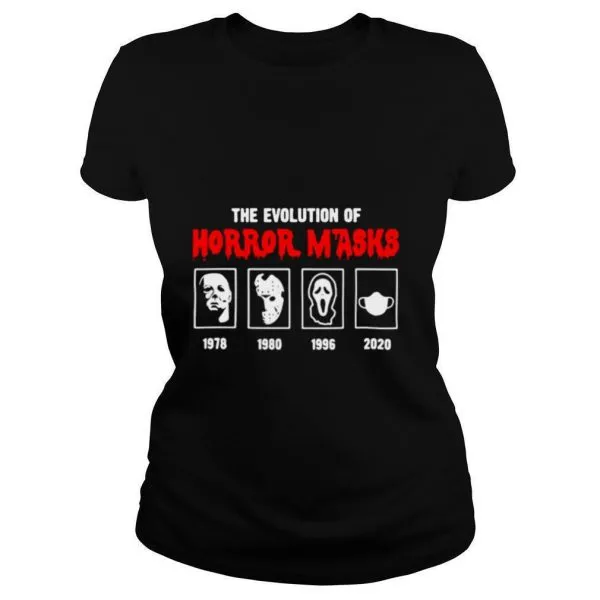 Evolution Of Horror Masks Halloween 2020 shirt - Image 2