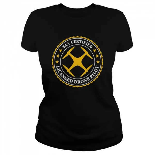 Faa Certified Licensed Drone Pilot Classic Mens T-shirt - Image 3