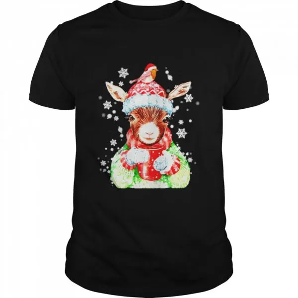 Goat Warm Winter Gift For Farm Animal Lover Christmas Classic Mens T-shirt - Image 2