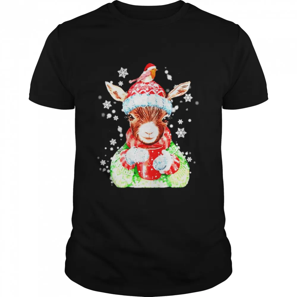 Goat Warm Winter Gift For Farm Animal Lover Christmas Classic Mens T-shirt