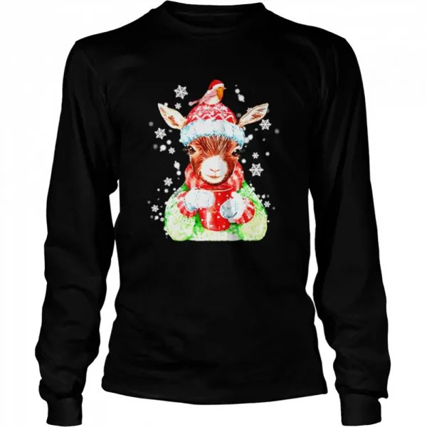 Goat Warm Winter Gift For Farm Animal Lover Christmas Classic Mens T-shirt - Image 4