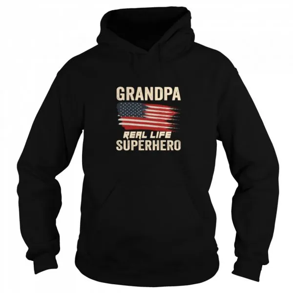 Grandpa Real Life Superhero US Flag shirt - Image 5