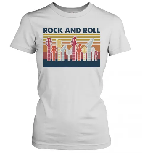 Guitar Rock And Roll Vintage T-Shirt Classic Mens T-shirt - Image 3