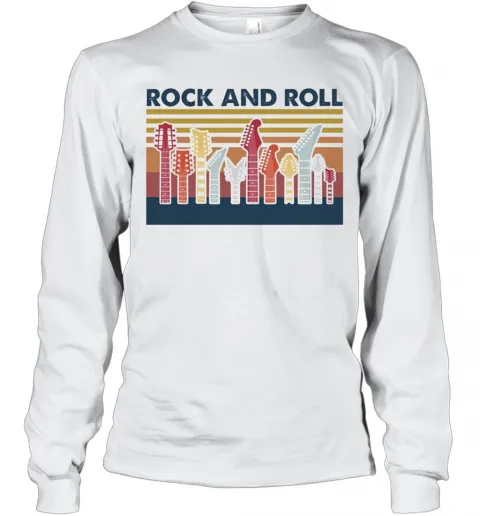 Guitar Rock And Roll Vintage T-Shirt Classic Mens T-shirt - Image 4