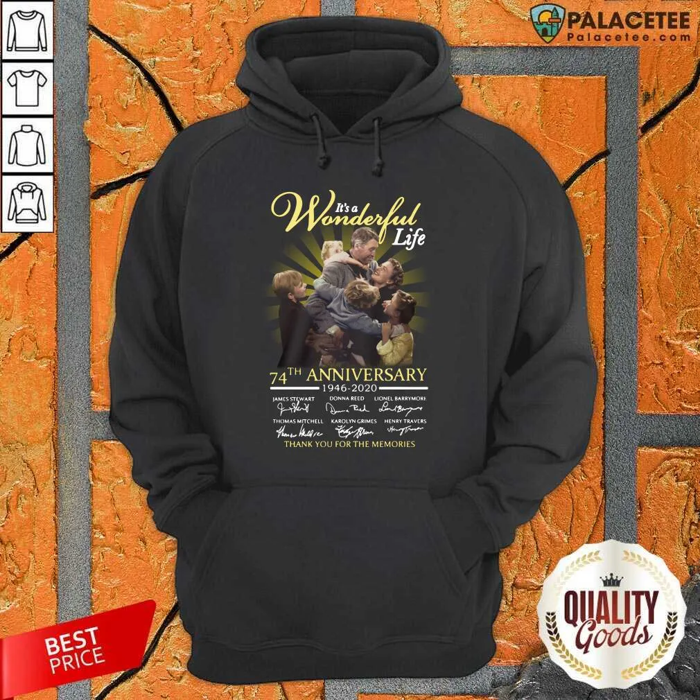 Happy Its A Wonderful Life 74th Anniversary 1946 2020 Thank You For The Memories Signatures Shirt - Image 2