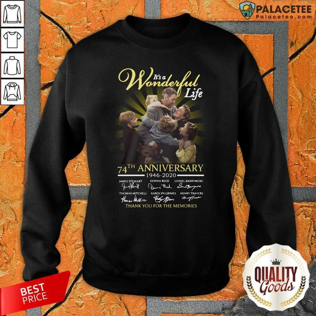 Happy Its A Wonderful Life 74th Anniversary 1946 2020 Thank You For The Memories Signatures Shirt - Image 5