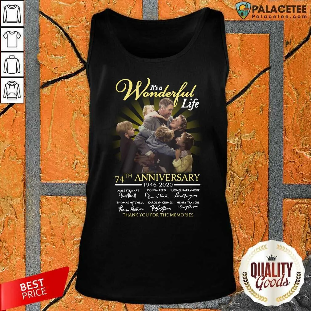 Happy Its A Wonderful Life 74th Anniversary 1946 2020 Thank You For The Memories Signatures Shirt - Image 4