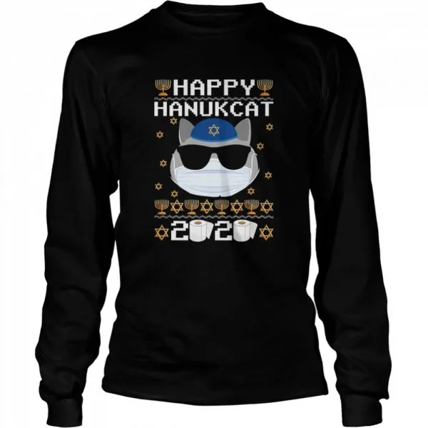 Happy Hanukcat Hanukkah Cat Chanukah Jewish shirt - Image 3