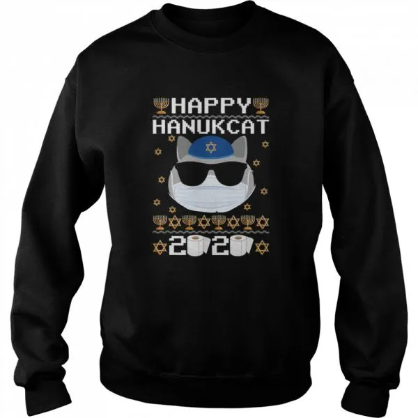 Happy Hanukcat Hanukkah Cat Chanukah Jewish shirt - Image 4