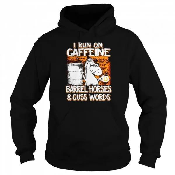 Horse I Run On Caffeine Barrel Horses And Cuss Words Classic Mens T-shirt - Image 6