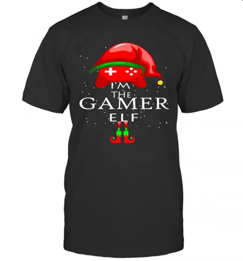 Im A Gamer Elf Matching Family Group Christmas T-Shirt Classic Mens T-shirt