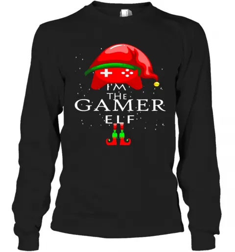 Im A Gamer Elf Matching Family Group Christmas T-Shirt Classic Mens T-shirt - Image 4