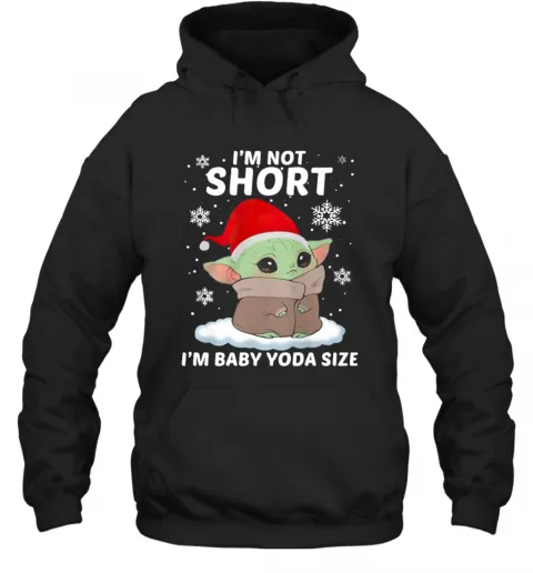 Im Not Short Im Santa Baby Yoda Size Christmas T-Shirt Classic Mens T-shirt - Image 6