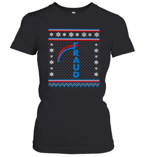 Joe Biden Fraud Ugly Christmas T-Shirt Classic Mens T-shirt - Image 3