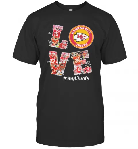 Kansas City Chiefs Super Bowl Liv Champions Love My Chiefs T-Shirt Classic Mens T-shirt