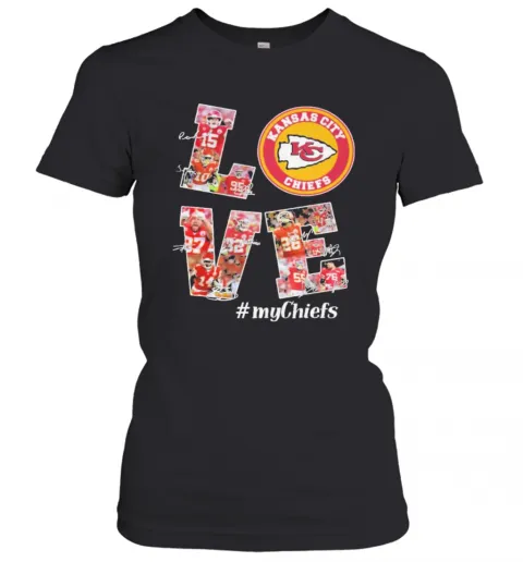 Kansas City Chiefs Super Bowl Liv Champions Love My Chiefs T-Shirt Classic Mens T-shirt - Image 3