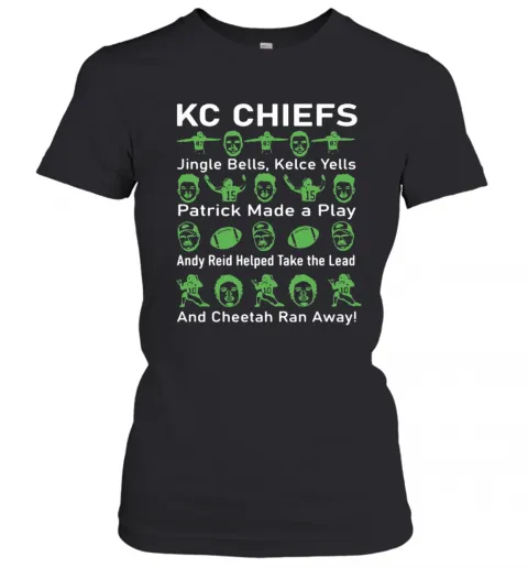 Kc Chiefs Jingle Bells Kelce Yells Patrick Made A Play T-Shirt Classic Mens T-shirt - Image 3