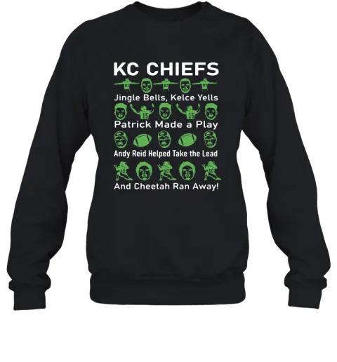 Kc Chiefs Jingle Bells Kelce Yells Patrick Made A Play T-Shirt Classic Mens T-shirt - Image 5
