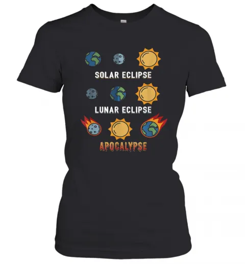 Lunar Eclipse Solar Eclipse Apocalypse T-Shirt Classic Mens T-shirt - Image 3