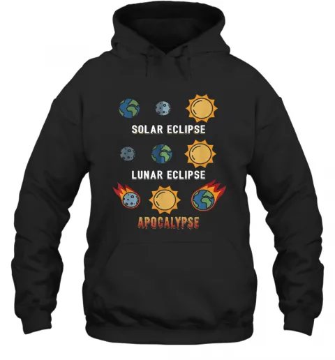 Lunar Eclipse Solar Eclipse Apocalypse T-Shirt Classic Mens T-shirt - Image 6