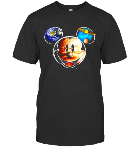 Mckey Mouse Universe T-Shirt Classic Mens T-shirt