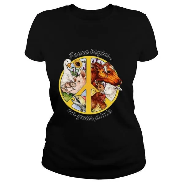 Peace Begins On Your Plate shirt - Image 2