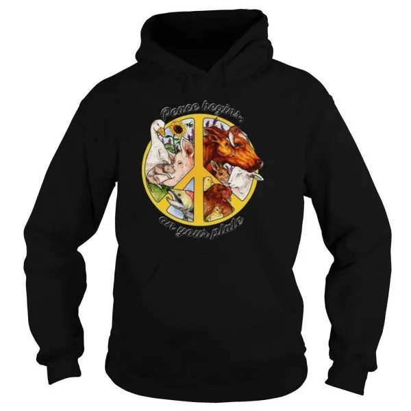 Peace Begins On Your Plate shirt - Image 5