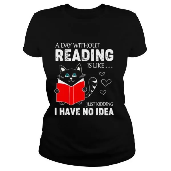 Reading Cat Funny Cat Lover Cool Book Worm shirt - Image 2