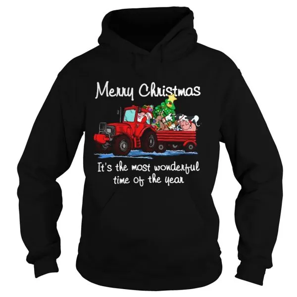 Santa Claus And Animal Merry Christmas Its The Most Wonderful Time Of The Year Unisex - Image 4