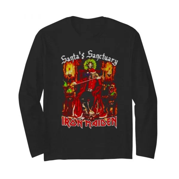 Santas Sanctuary Iron Maiden shirt - Image 4