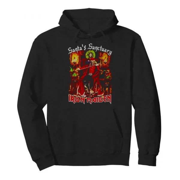 Santas Sanctuary Iron Maiden shirt - Image 6