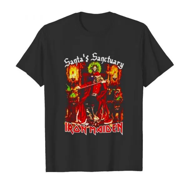 Santas Sanctuary Iron Maiden shirt - Image 2