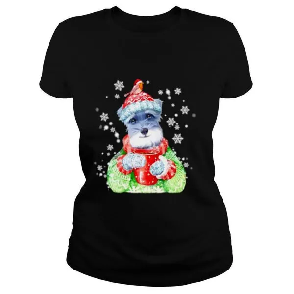 Schnauzer Warm Winter Christmas Dog Lover shirt - Image 2