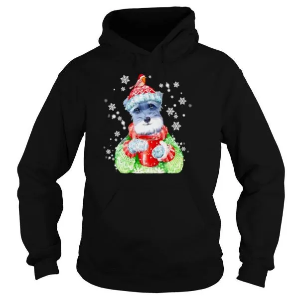 Schnauzer Warm Winter Christmas Dog Lover shirt - Image 5