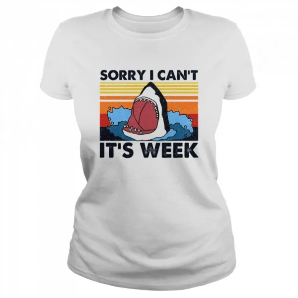 Shark Sorry I Cant Its Week shirt - Image 2