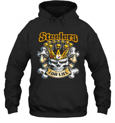Skull King Pittsburgh Steelers For Life T-Shirt Classic Mens T-shirt - Image 6