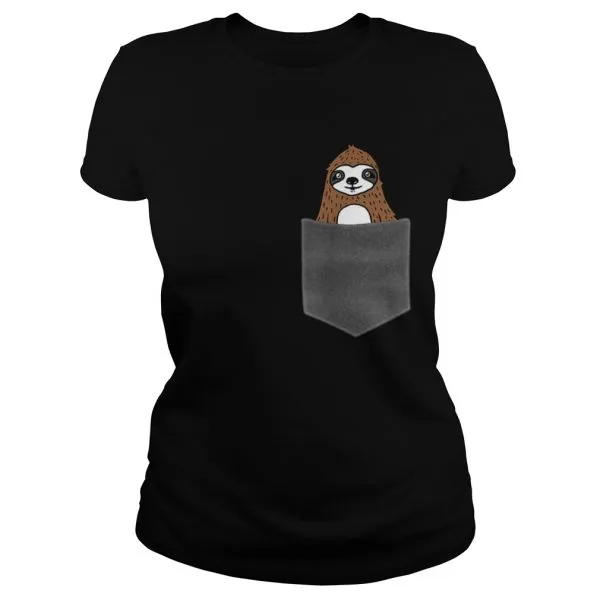 Sloth In Pocket Unisex - Image 3
