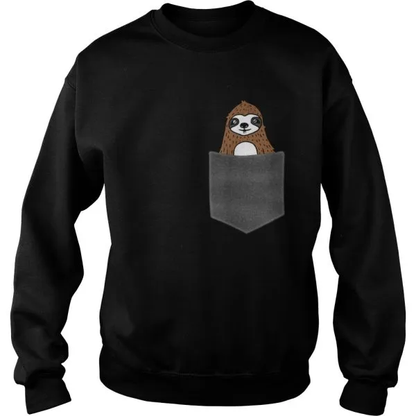 Sloth In Pocket Unisex - Image 5