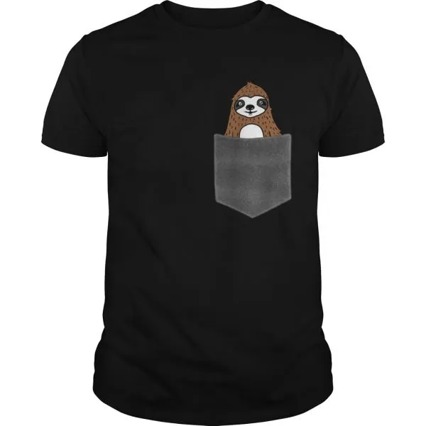 Sloth In Pocket Unisex - Image 2